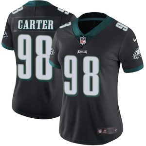 eagles #98 jalen carter black alternate women's stitched nfl vapor untouchable limited elite jersey