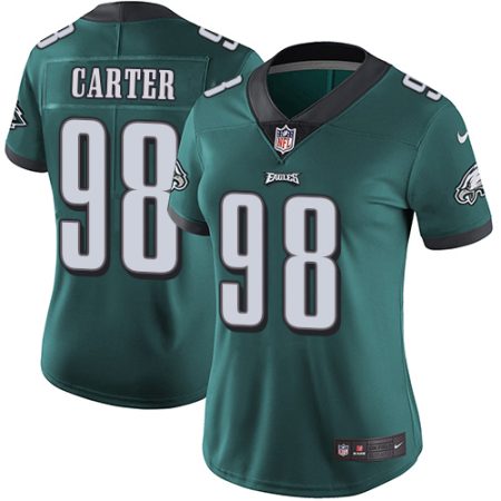 Eagles #98 Jalen Carter Green Team Color Women's Stitched NFL Vapor Untouchable Limited Jersey