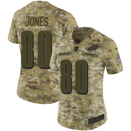 Eagles #80 Julio Jones Camo Women's Stitched NFL Limited 2024 Salute To Service Jersey