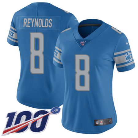 lions #8 josh reynolds blue team color women's stitched nfl 100th season vapor untouchable limited cheap jersey