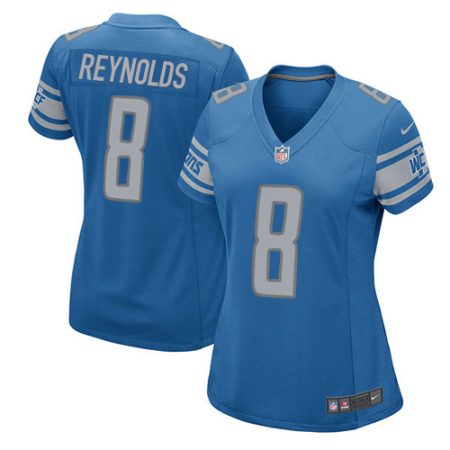 lions #8 josh reynolds light blue team color women's stitched nfl elite wholesale jersey