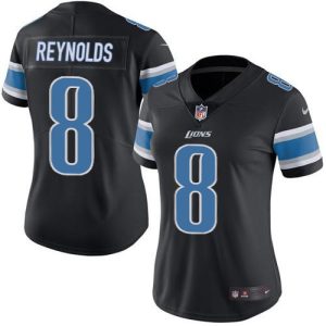 cheap Lions #8 Josh Reynolds Black Women's Stitched NFL Limited Rush Jersey