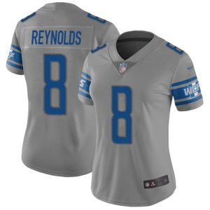 lions #8 josh reynolds gray women's stitched nfl limited inverted legend cheap jersey