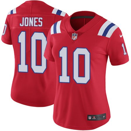 patriots #10 mac jones red alternate women's stitched nfl vapor untouchable limited elite jersey