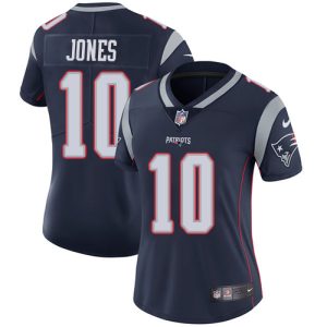 Patriots #10 Mac Jones Navy Blue Team Color Women's Stitched NFL Vapor Untouchable Limited Jersey