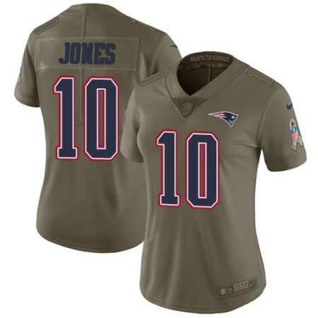 patriots #10 mac jones olive women's stitched nfl limited 2024 salute to service wholesale jersey