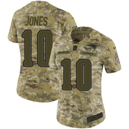 Patriots #10 Mac Jones Camo Women's Stitched NFL Limited 2024 Salute To Service Jersey