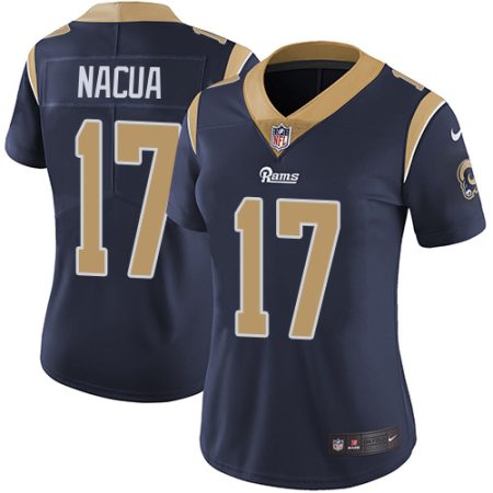 Rams #17 Puka Nacua Navy Blue Team Color Women's Stitched NFL Vapor Untouchable Limited Jersey