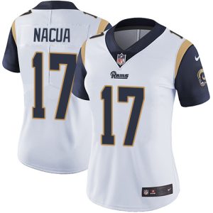 Rams #17 Puka Nacua White Women's Stitched NFL Vapor Untouchable Limited Jersey