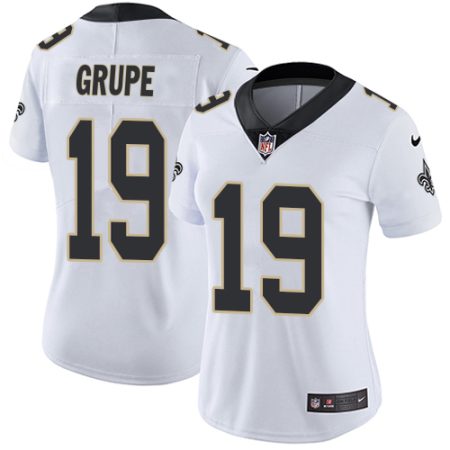 Saints #19 Blake Grupe White Women's Stitched NFL Vapor Untouchable Limited Jersey