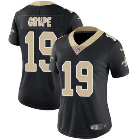 Saints #19 Blake Grupe Black Team Color Women's Stitched NFL Vapor Untouchable Limited Jersey