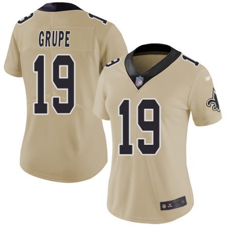 saints #19 blake grupe gold women's stitched nfl limited inverted legend wholesale jersey