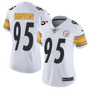 Steelers #95 Keeanu Benton White Women's Stitched NFL Vapor Untouchable Limited Jersey