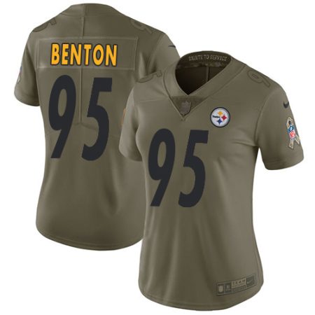 Steelers #95 Keeanu Benton Olive Women's Stitched NFL Limited 2024 Salute To Service Jersey