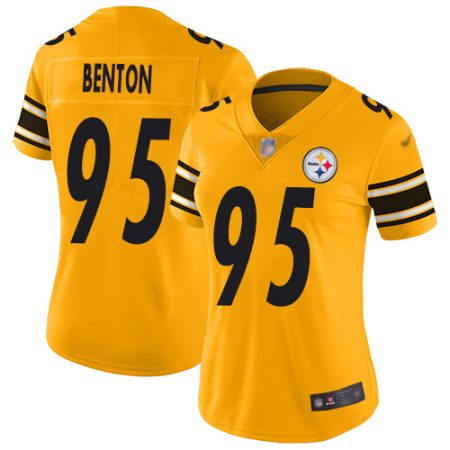 Steelers #95 Keeanu Benton Gold Women's Stitched NFL Limited Inverted Legend Jersey