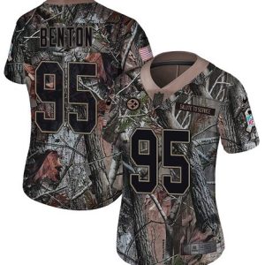 steelers #95 keeanu benton camo women's stitched nfl limited rush realtree elite jersey