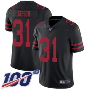 49ers #31 Tashaun Gipson Black Alternate Youth Stitched NFL 100th Season Vapor Limited Jersey