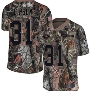 cheap 49ers #31 Tashaun Gipson Camo Youth Stitched NFL Limited Rush Realtree Jersey