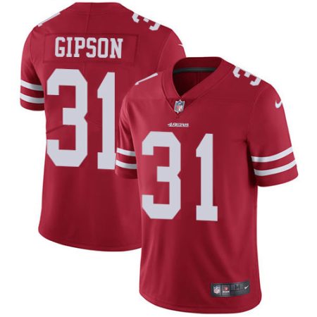 49ers #31 Tashaun Gipson Red Team Color Youth Stitched NFL Vapor Untouchable Limited Jersey