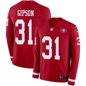 49ers #31 tashaun gipson red team color youth stitched nfl limited therma long sleeve wholesale jersey