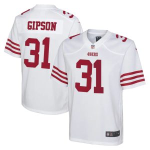 san francisco 49ers #31 tashaun gipson white youth 2023-24 nfl game cheap jersey