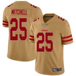 cheap 49ers #25 Elijah Mitchell Gold Youth Stitched NFL Limited Inverted Legend Jersey