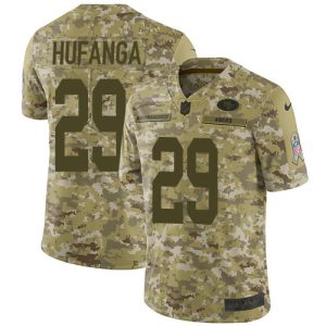 49ers #29 Talanoa Hufanga Camo Youth Stitched NFL Limited 2024 Salute To Service Jersey