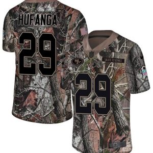 wholesale 49ers #29 Talanoa Hufanga Camo Youth Stitched NFL Limited Rush Realtree Jersey