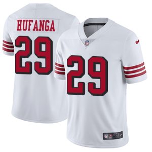 wholesale 49ers #29 Talanoa Hufanga White Rush Youth Stitched NFL Vapor Untouchable Limited Jersey