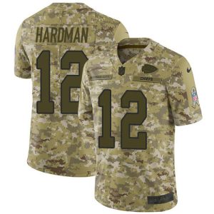 cheap Chiefs #12 Mecole Hardman Camo Youth Stitched NFL Limited 2024 Salute To Service Jersey