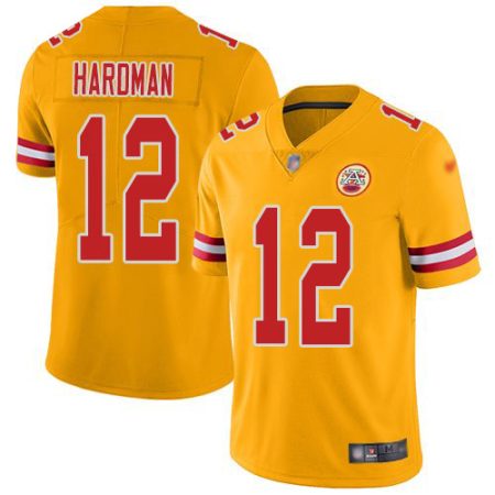 wholesale Chiefs #12 Mecole Hardman Gold Youth Stitched NFL Limited Inverted Legend Jersey