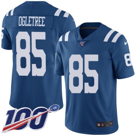 Colts #85 Andrew Ogletree Royal Blue Youth Stitched NFL Limited Rush 100th Season Jersey