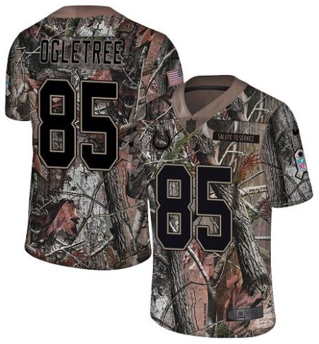 Colts #85 Andrew Ogletree Camo Youth Stitched NFL Limited Rush Realtree Jersey