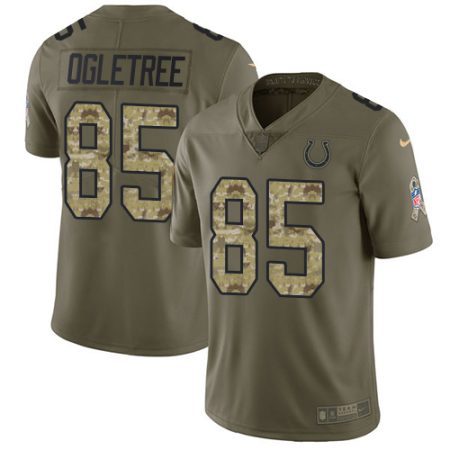 Colts #85 Andrew Ogletree Olive/Camo Youth Stitched NFL Limited 2024 Salute To Service Jersey