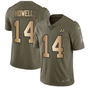 elite Commanders #14 Sam Howell Olive/Gold Youth Stitched NFL Limited 2024 Salute To Service Jersey