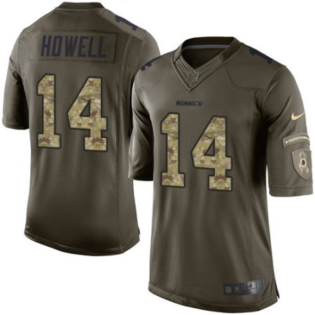 commanders #14 sam howell green youth stitched nfl limited 2024 salute to service cheap jersey