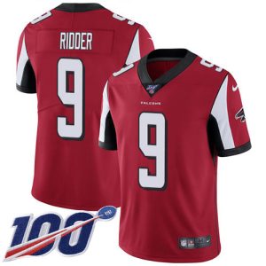 Falcons #9 Desmond Ridder Red Team Color Stitched Youth NFL 100th Season Vapor Untouchable Limited Jersey