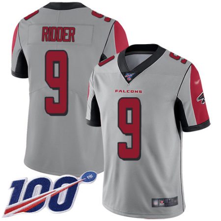 Falcons #9 Desmond Ridder Silver Stitched Youth NFL Limited Inverted Legend 100th Season Jersey