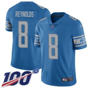 lions #8 josh reynolds blue team color youth stitched nfl 100th season vapor untouchable limited wholesale jersey