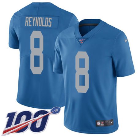 Lions #8 Josh Reynolds Blue Throwback Youth Stitched NFL 100th Season Vapor Untouchable Limited Jersey