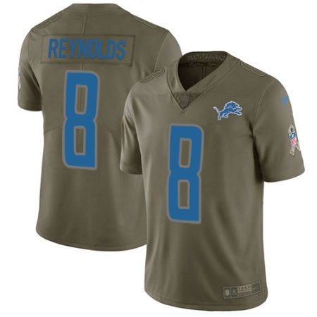 Lions #8 Josh Reynolds Olive Youth Stitched NFL Limited 2024 Salute To Service Jersey