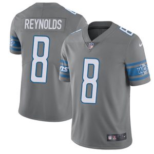 Lions #8 Josh Reynolds Gray Youth Stitched NFL Limited Rush Jersey