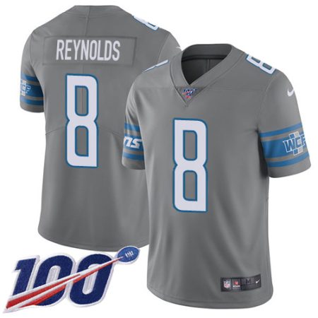 lions #8 josh reynolds gray youth stitched nfl limited rush 100th season wholesale jersey