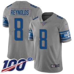 cheap Lions #8 Josh Reynolds Gray Youth Stitched NFL Limited Inverted Legend 100th Season Jersey