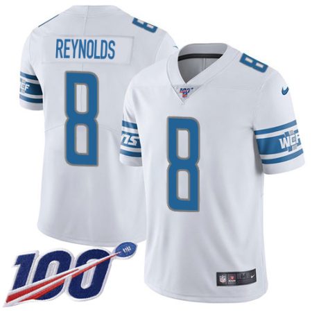 Lions #8 Josh Reynolds White Youth Stitched NFL 100th Season Vapor Untouchable Limited Jersey