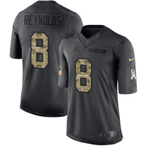 lions #8 josh reynolds black youth stitched nfl limited 2024 salute to service elite jersey