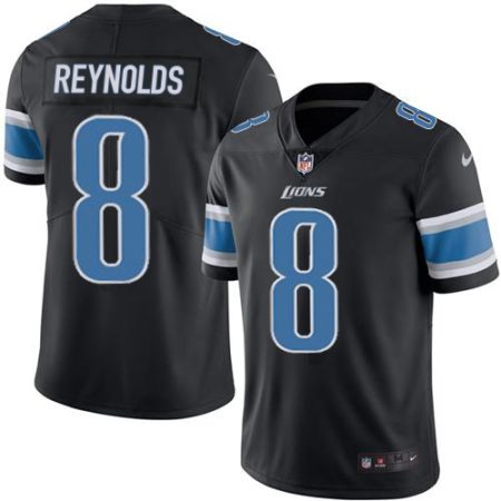 lions #8 josh reynolds black youth stitched nfl limited rush elite jersey