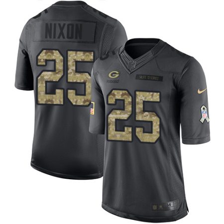 packers #25 keisean nixon black youth stitched nfl limited 2024 salute to service elite jersey