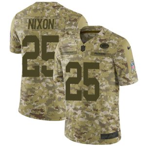 wholesale Packers #25 Keisean Nixon Camo Youth Stitched NFL Limited 2024 Salute To Service Jersey