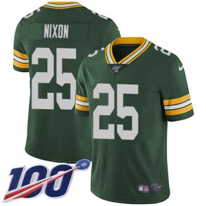 Packers #25 Keisean Nixon Green Team Color Youth Stitched NFL 100th Season Vapor Untouchable Limited Jersey